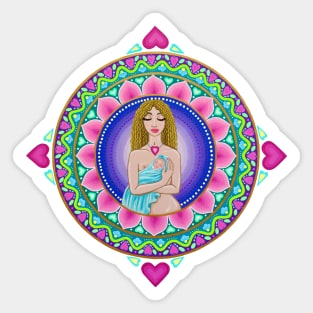 Mother and Child Mandala Sticker